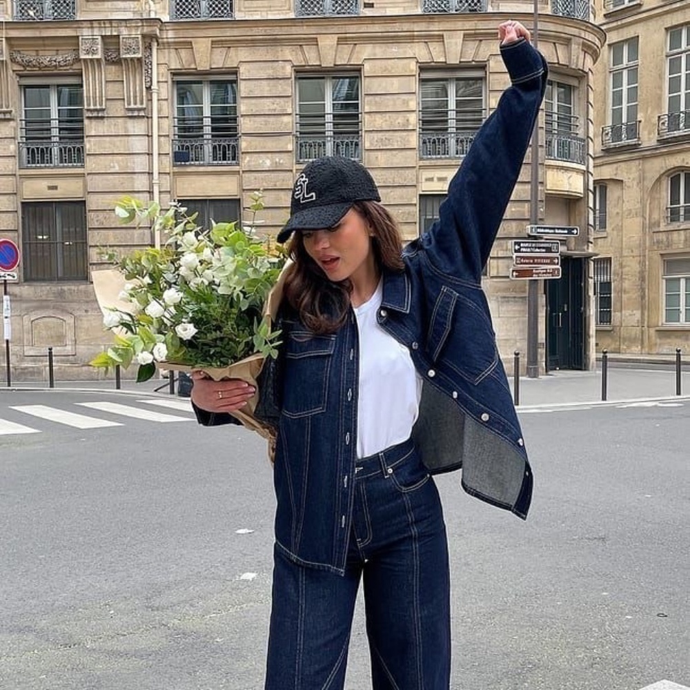 Dark Indigo Denim Jacket - Women Jean Jacket
